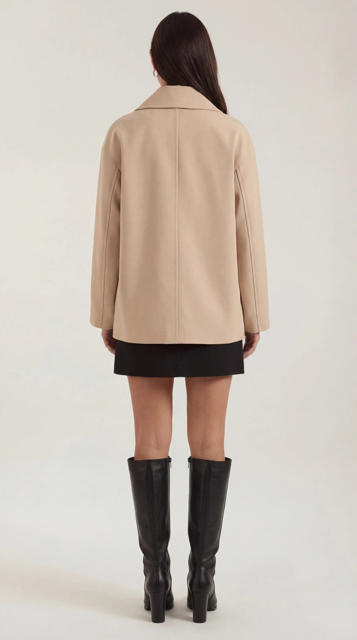 Mantel in Oversized-Schnitt mit asymmetrischer Knopfleiste für Damen