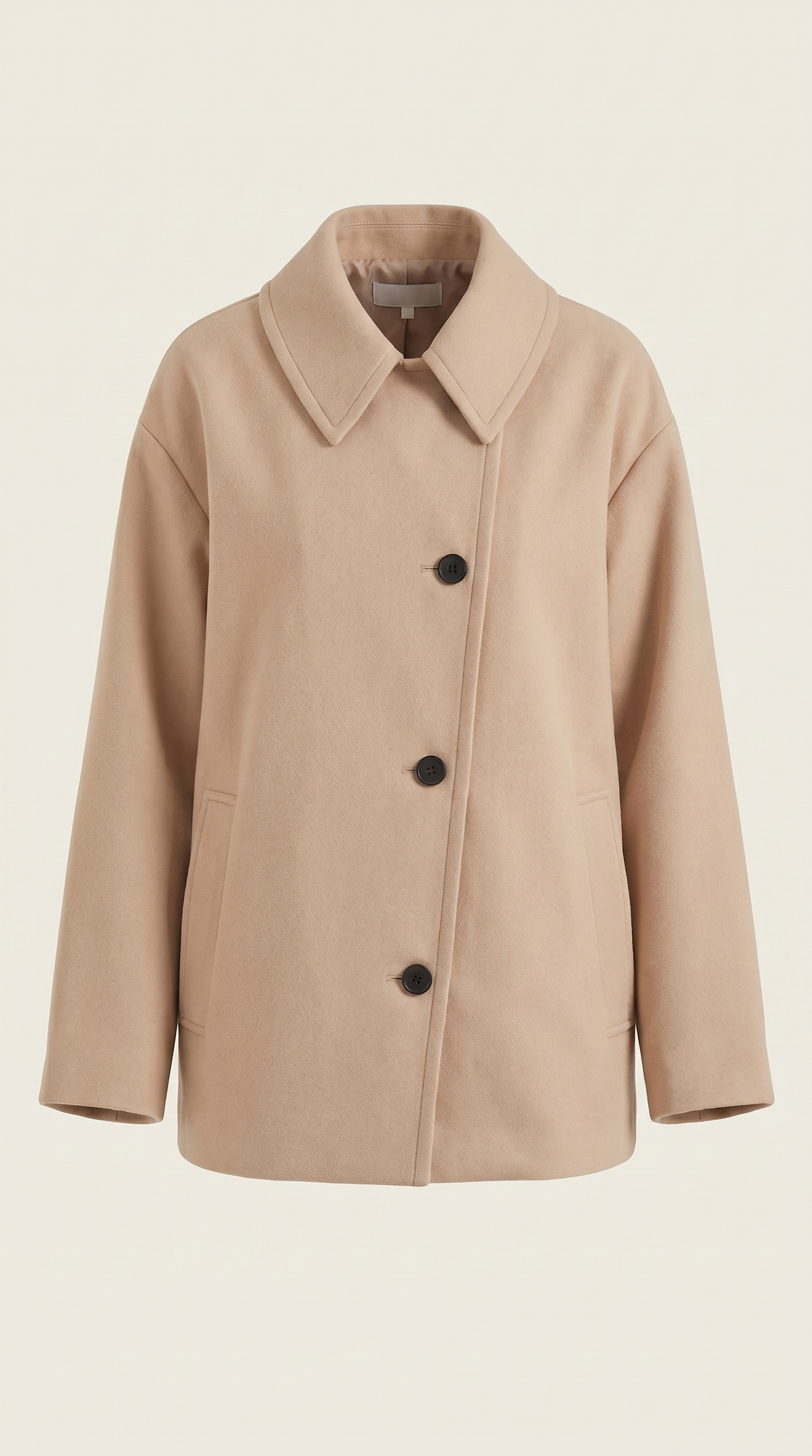 Mantel in Oversized-Schnitt mit asymmetrischer Knopfleiste für Damen