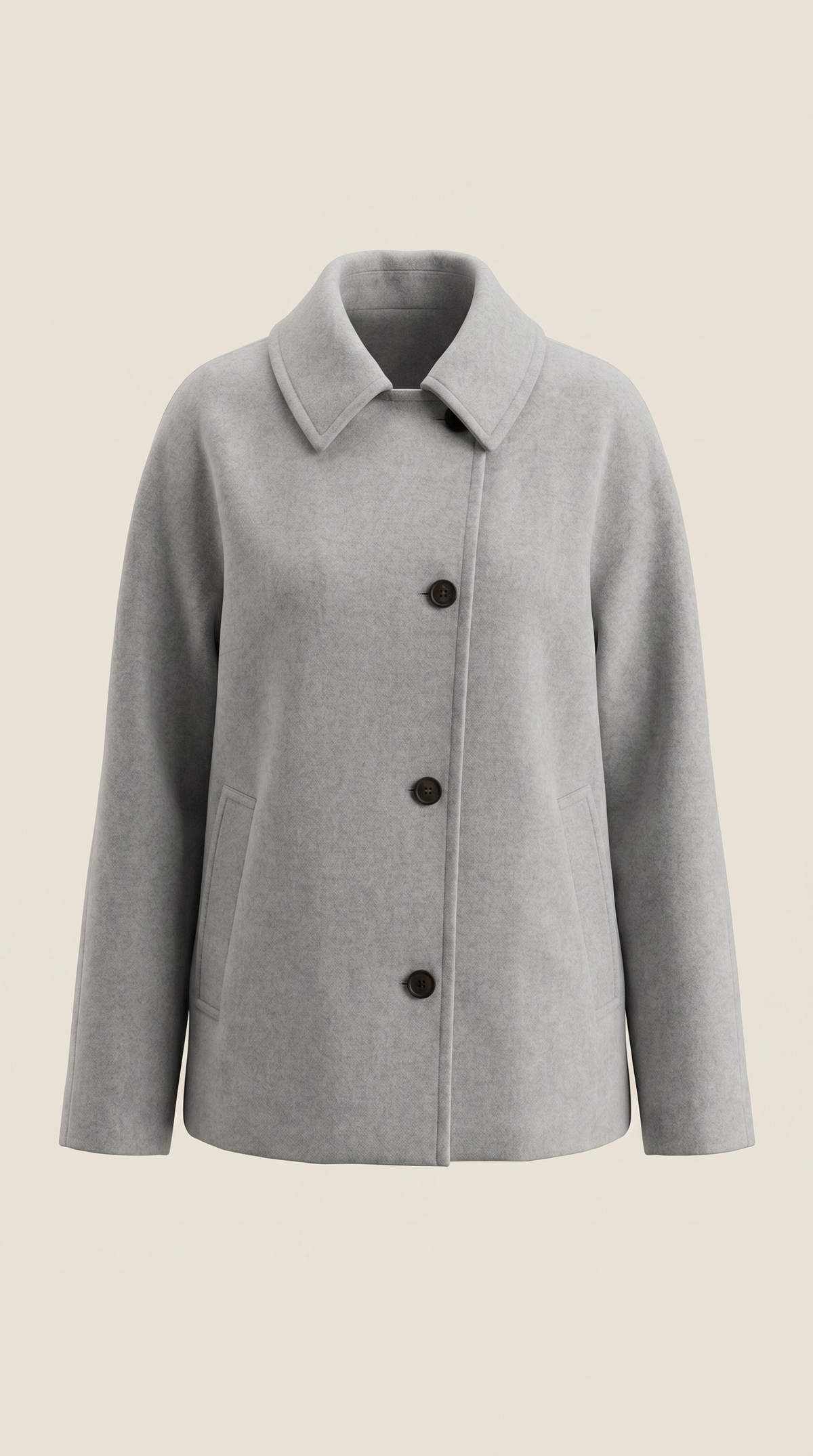 Mantel in Oversized-Schnitt mit asymmetrischer Knopfleiste für Damen