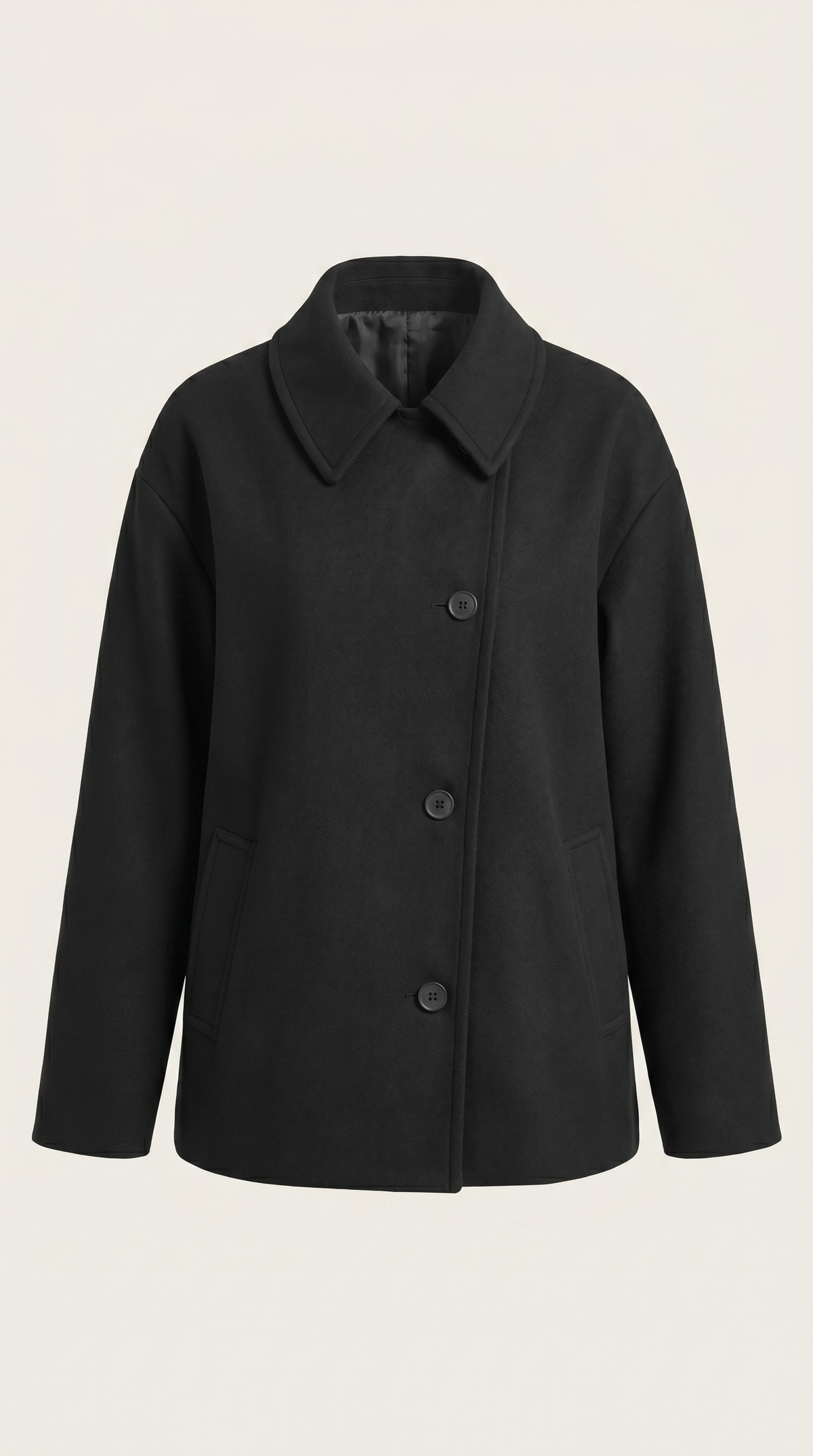 Mantel in Oversized-Schnitt mit asymmetrischer Knopfleiste für Damen