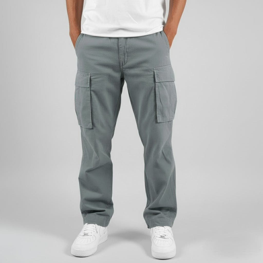 Cargohose Herren mit geradem Bein, lockere Passform für die Freizeit