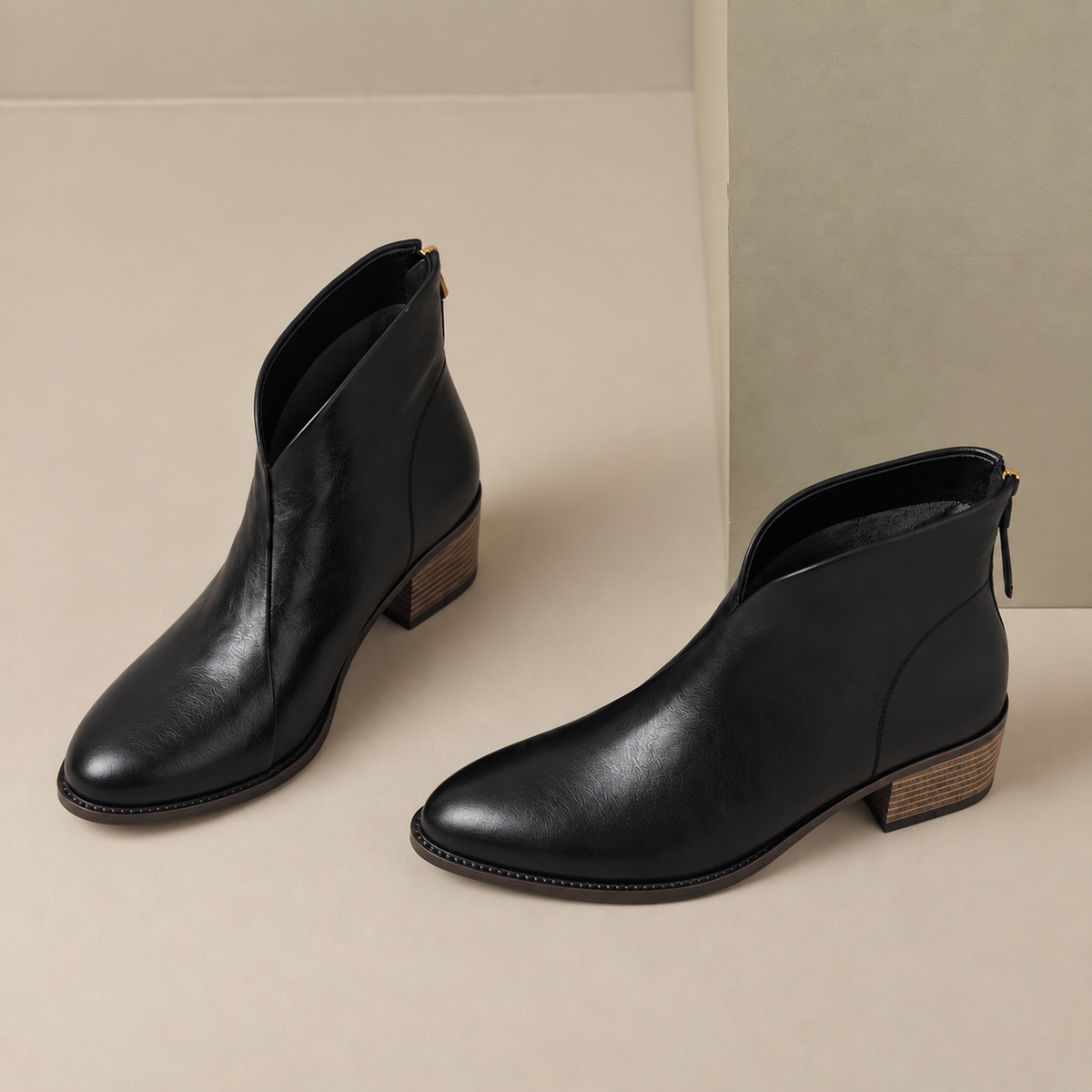 Chelsea Boots Damen mit niedrigem Absatz, knöchelhohe Stiefeletten