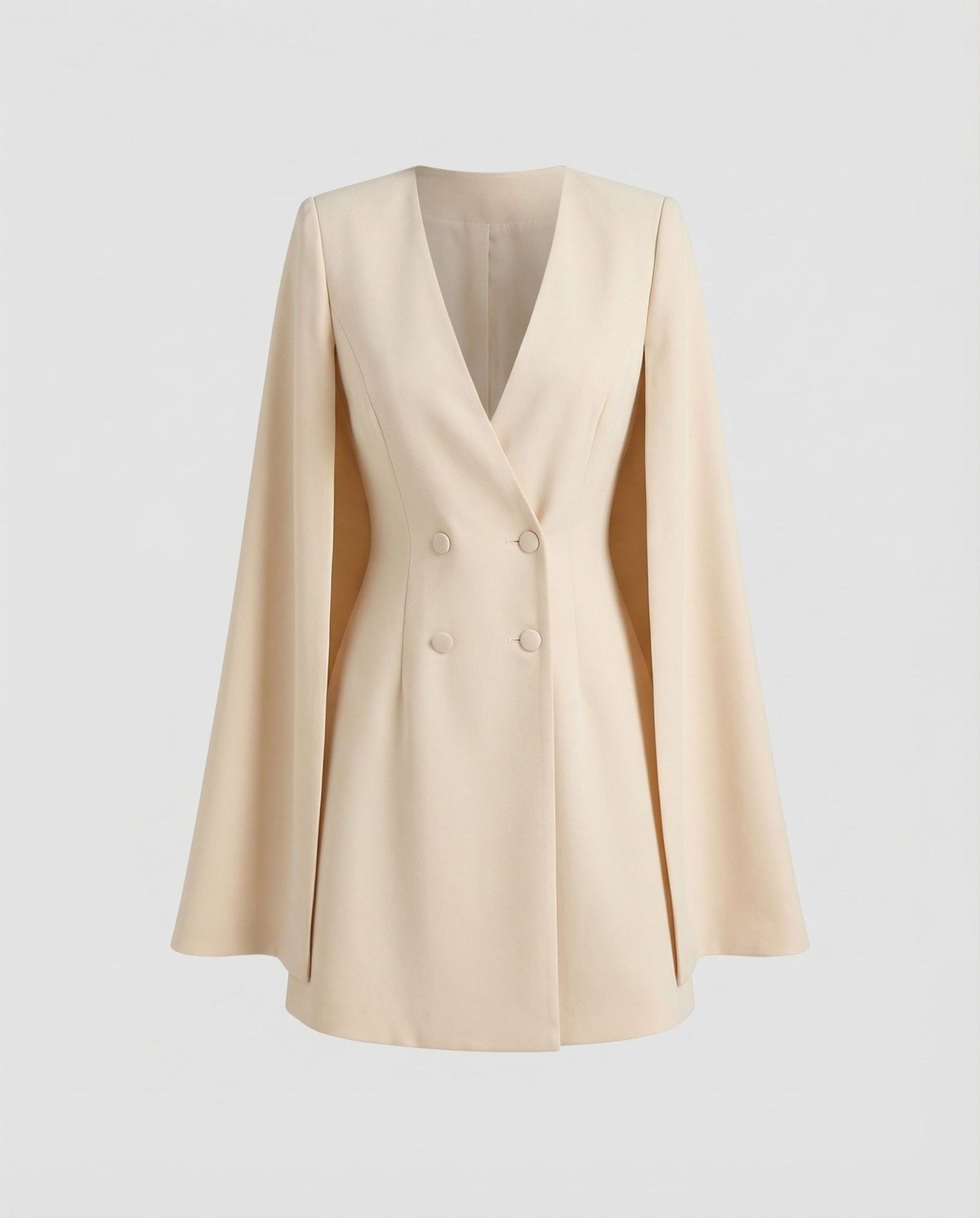 Festliches Kleid mit Cape-Ärmeln und V-Ausschnitt für Damen