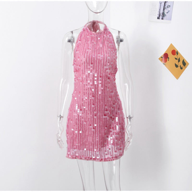 Festliches Kleid mit Pailletten in Minilänge für Damen