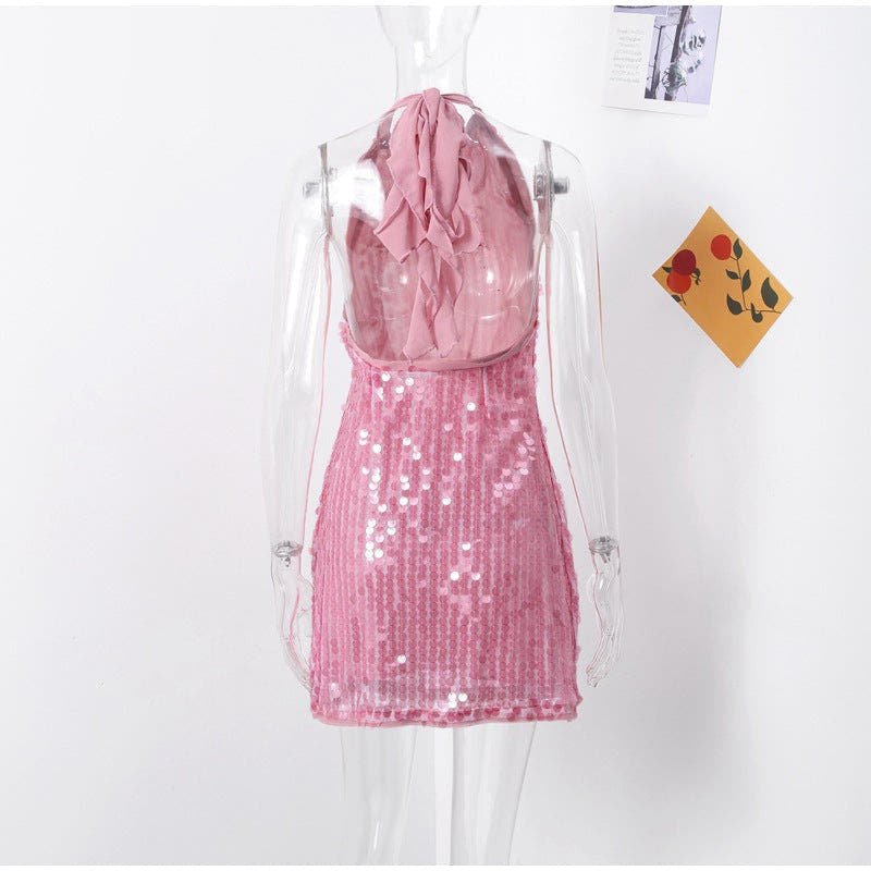 Festliches Kleid mit Pailletten in Minilänge für Damen