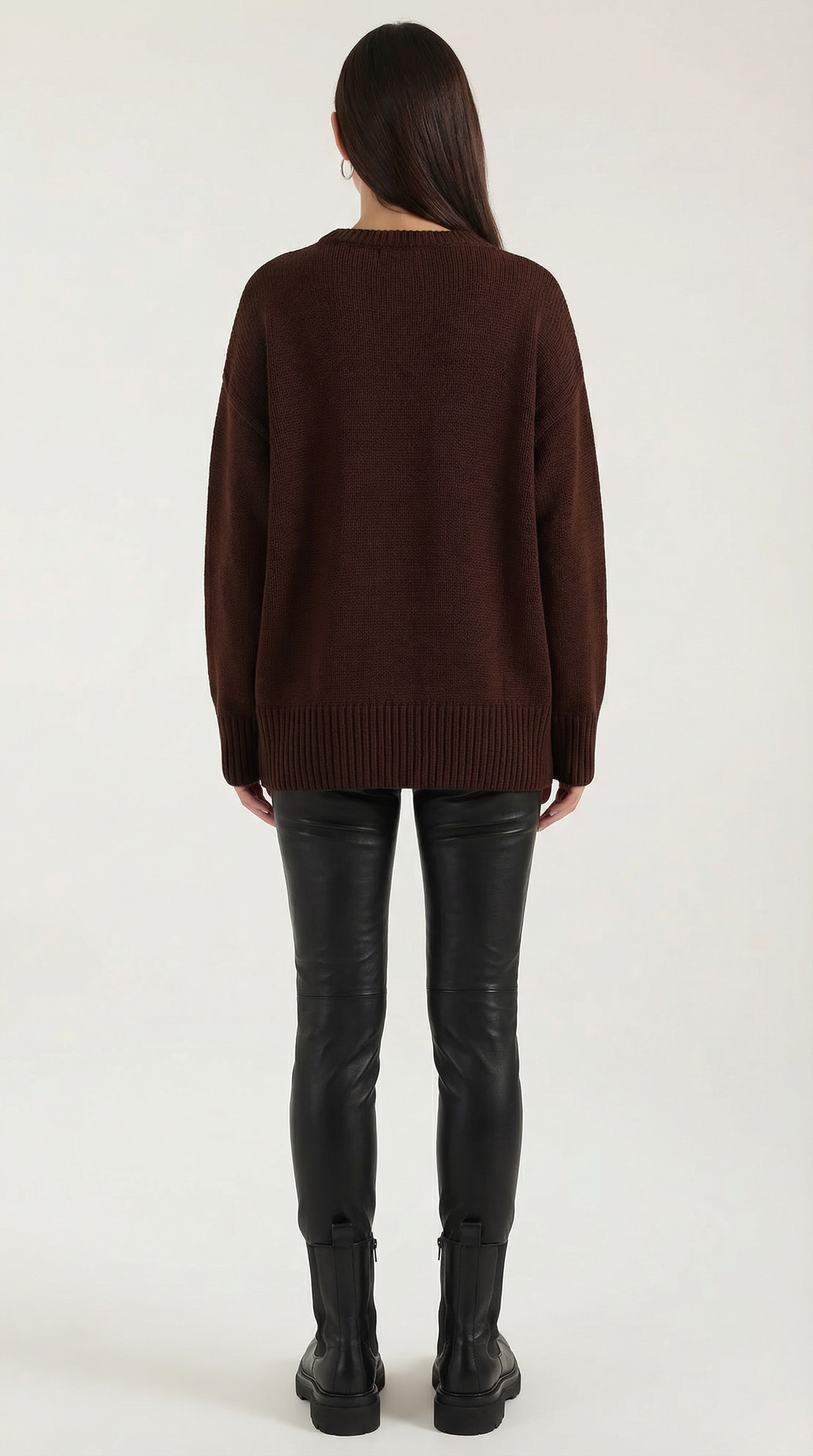 Pullover in Oversize-Passform mit Rundhals und Rippensaum für Damen