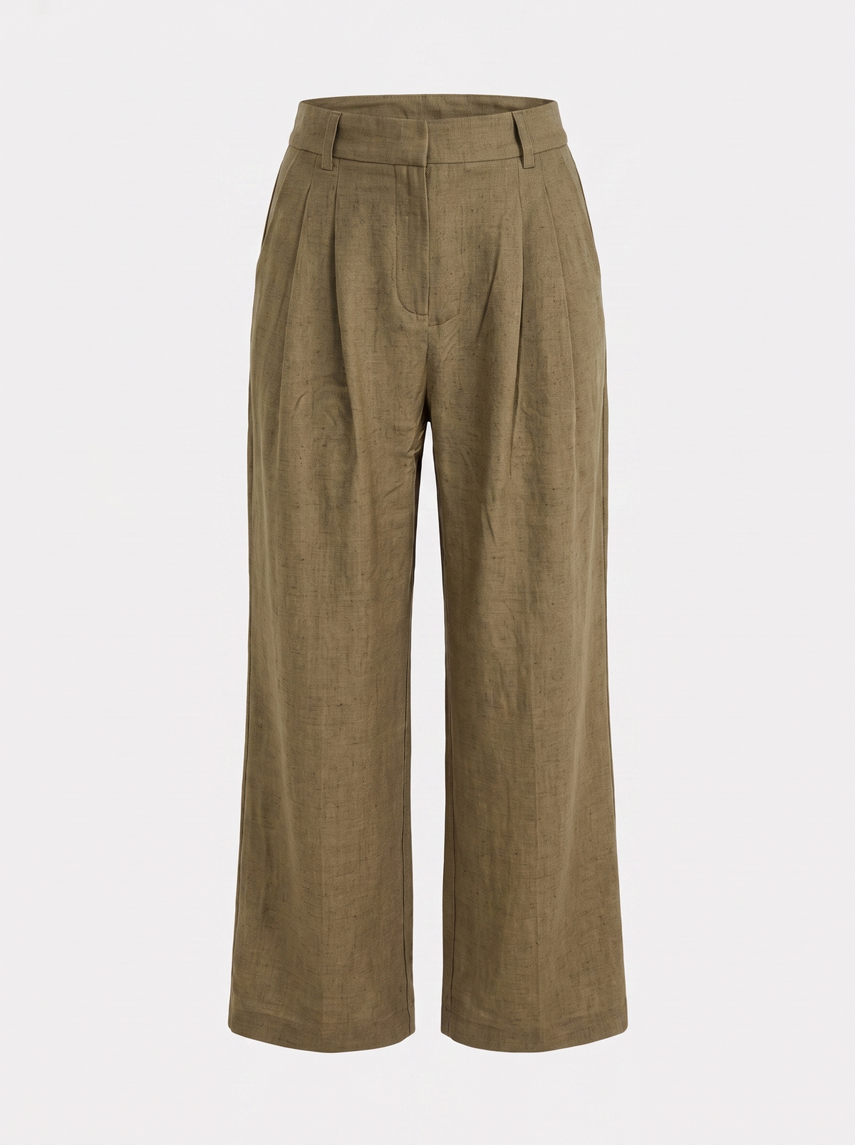 Stoffhose in Anzugoptik mit Bundfalten und weitem Bein für Damen