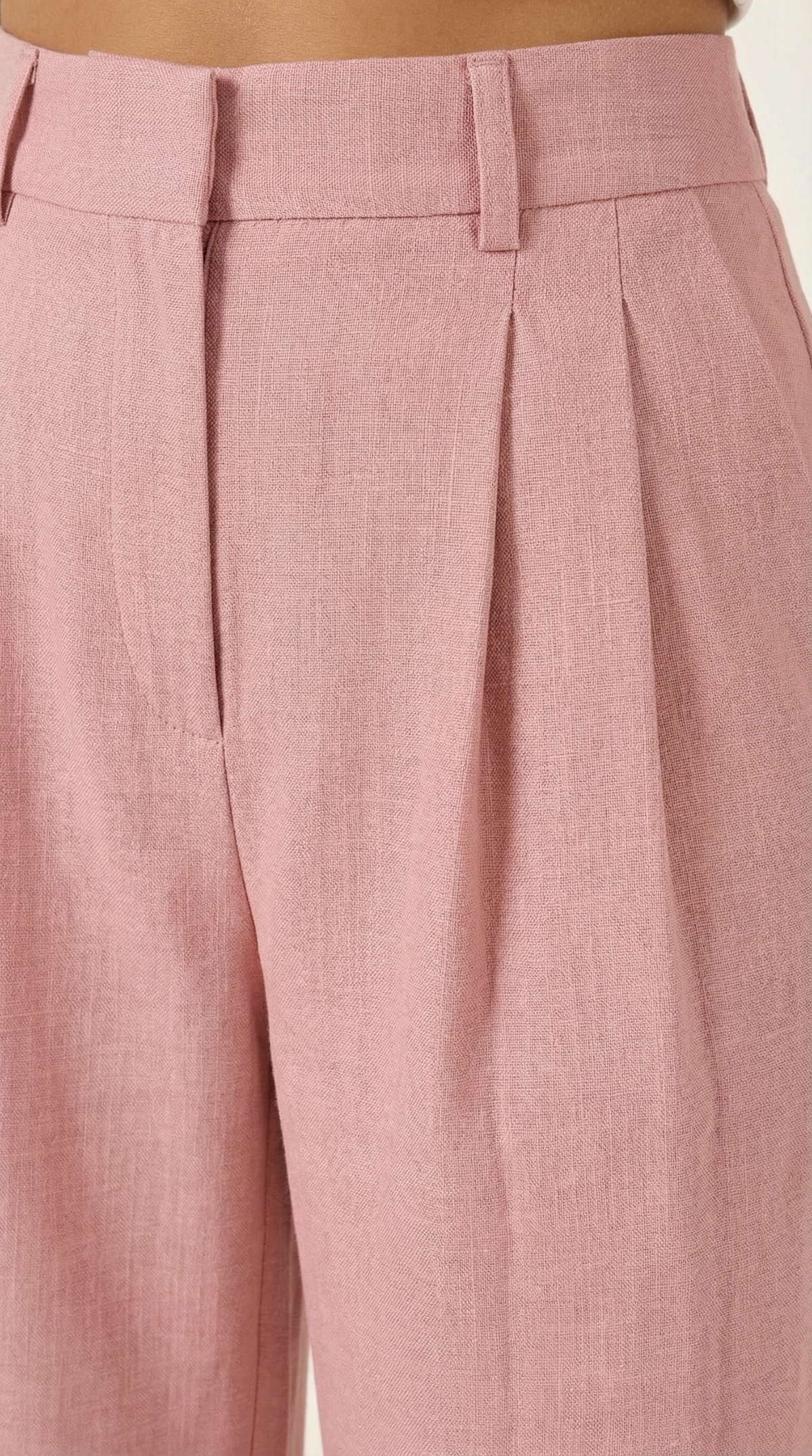 Stoffhose in Anzugoptik mit Bundfalten und weitem Bein für Damen