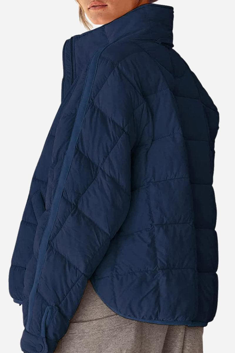 Daunenjacke Damen leicht für den Übergang mit Stehkragen