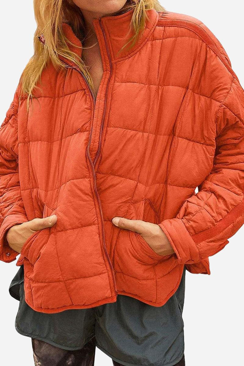 Daunenjacke Damen leicht für den Übergang mit Stehkragen