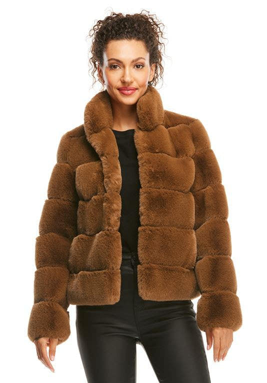 Daunenjacke Damen warm gepolstert, locker mit hohem Kragen