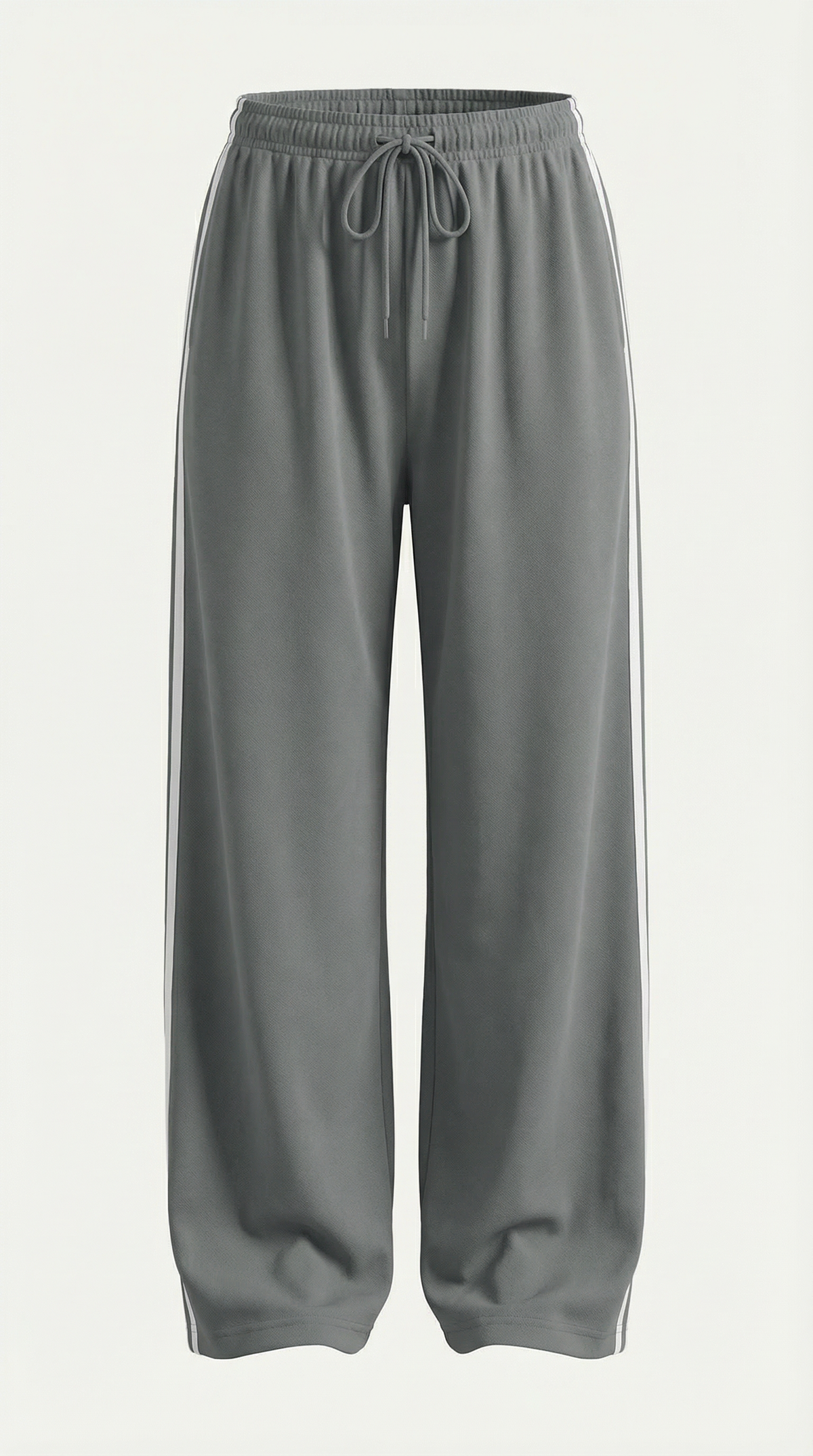 Trainerhose mit weitem Bein, Seitenstreifen und Kordelzug für Damen