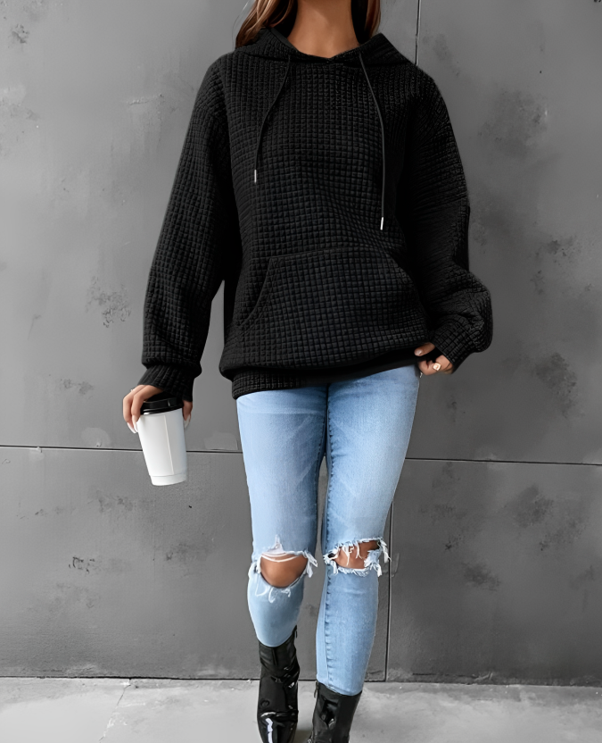 Hoodie Damen atmungsaktiv mit Kapuze und Kängurutasche