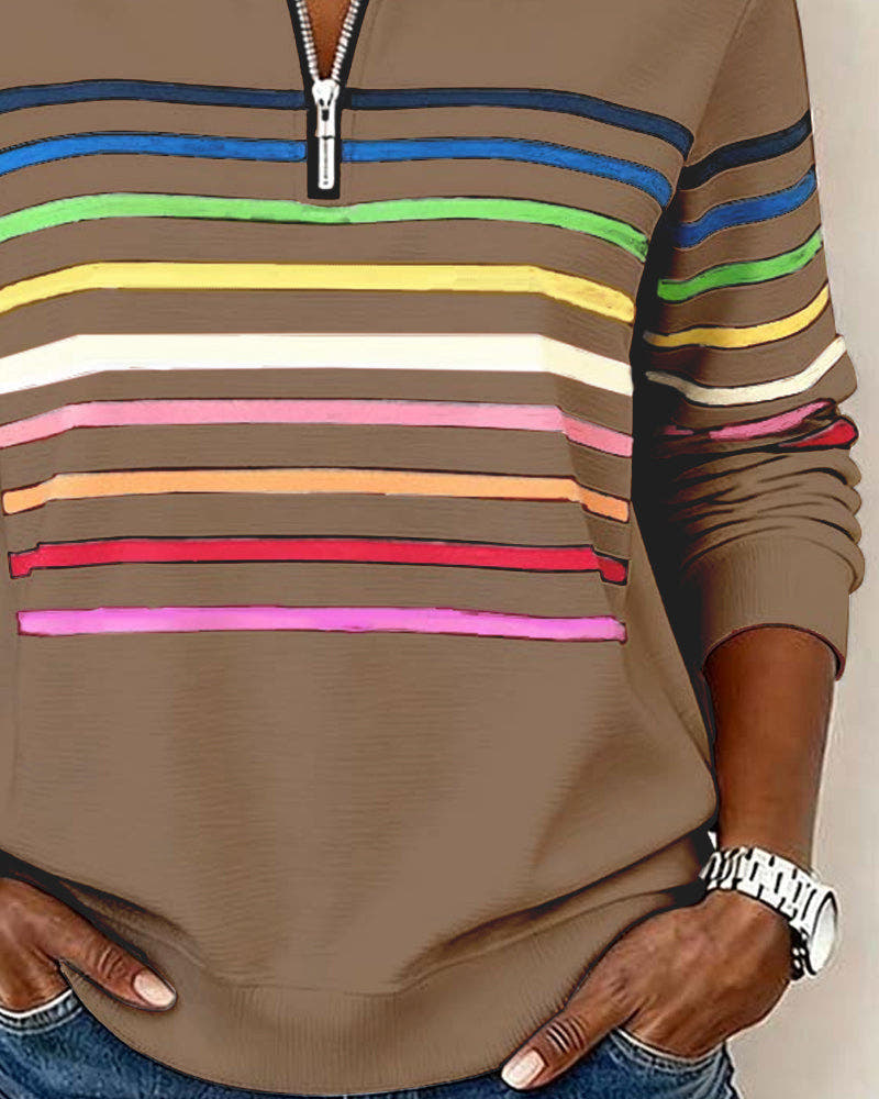 Hoodie Damen aus Baumwollmischung, locker mit Stehkragen