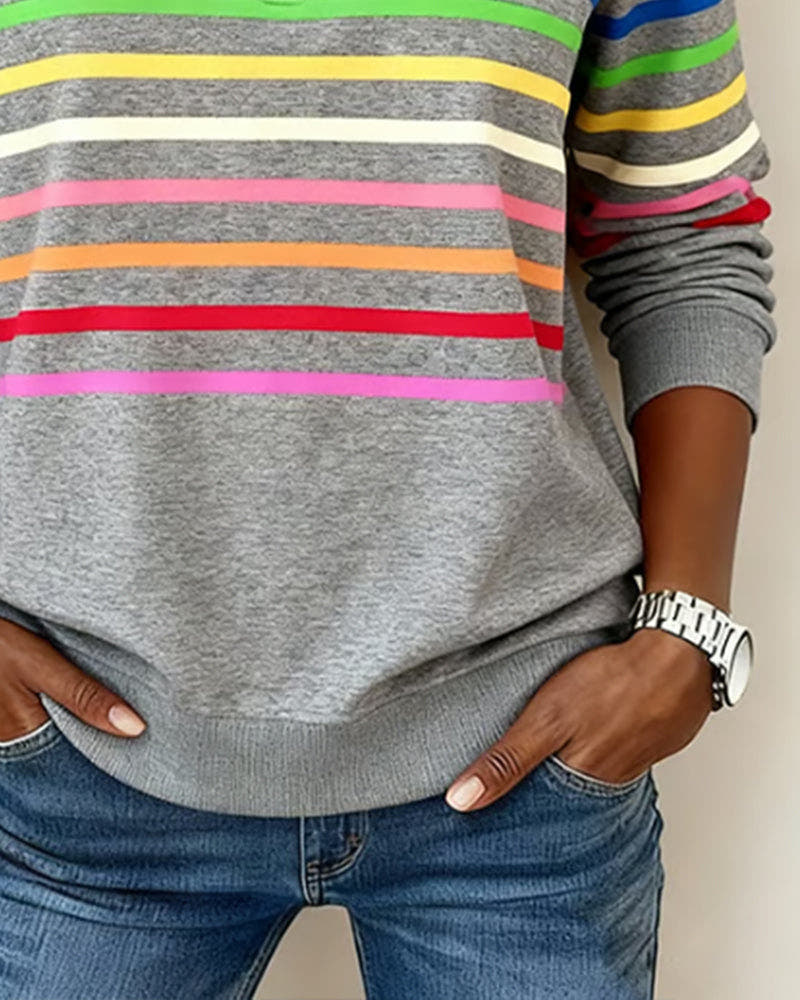 Hoodie Damen aus Baumwollmischung, locker mit Stehkragen