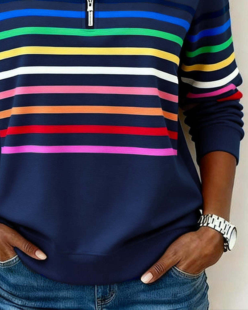 Hoodie Damen aus Baumwollmischung, locker mit Stehkragen
