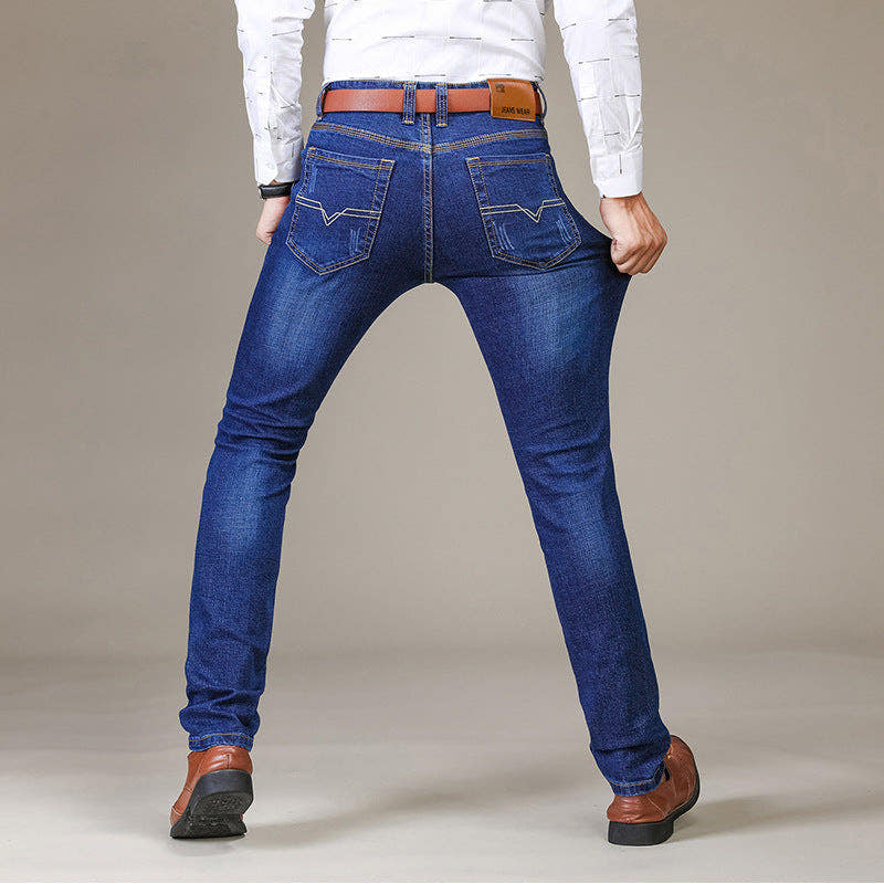 Jeans Herren elastisch, schmale Passform mit geradem Bein