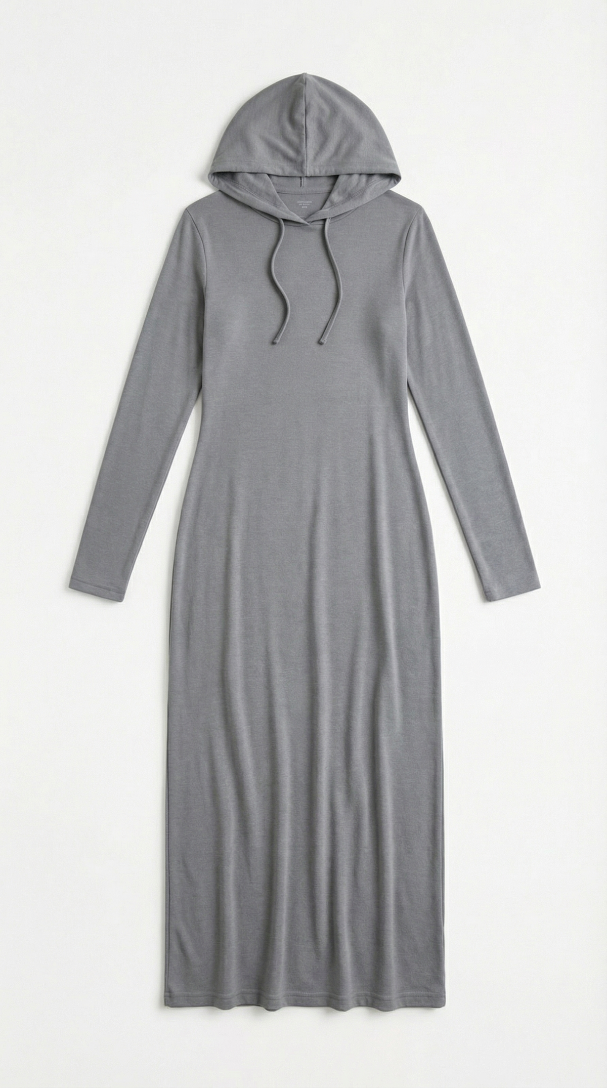 Langes Kleid mit Kapuze, Kordelzug und figurbetontem Schnitt für Damen