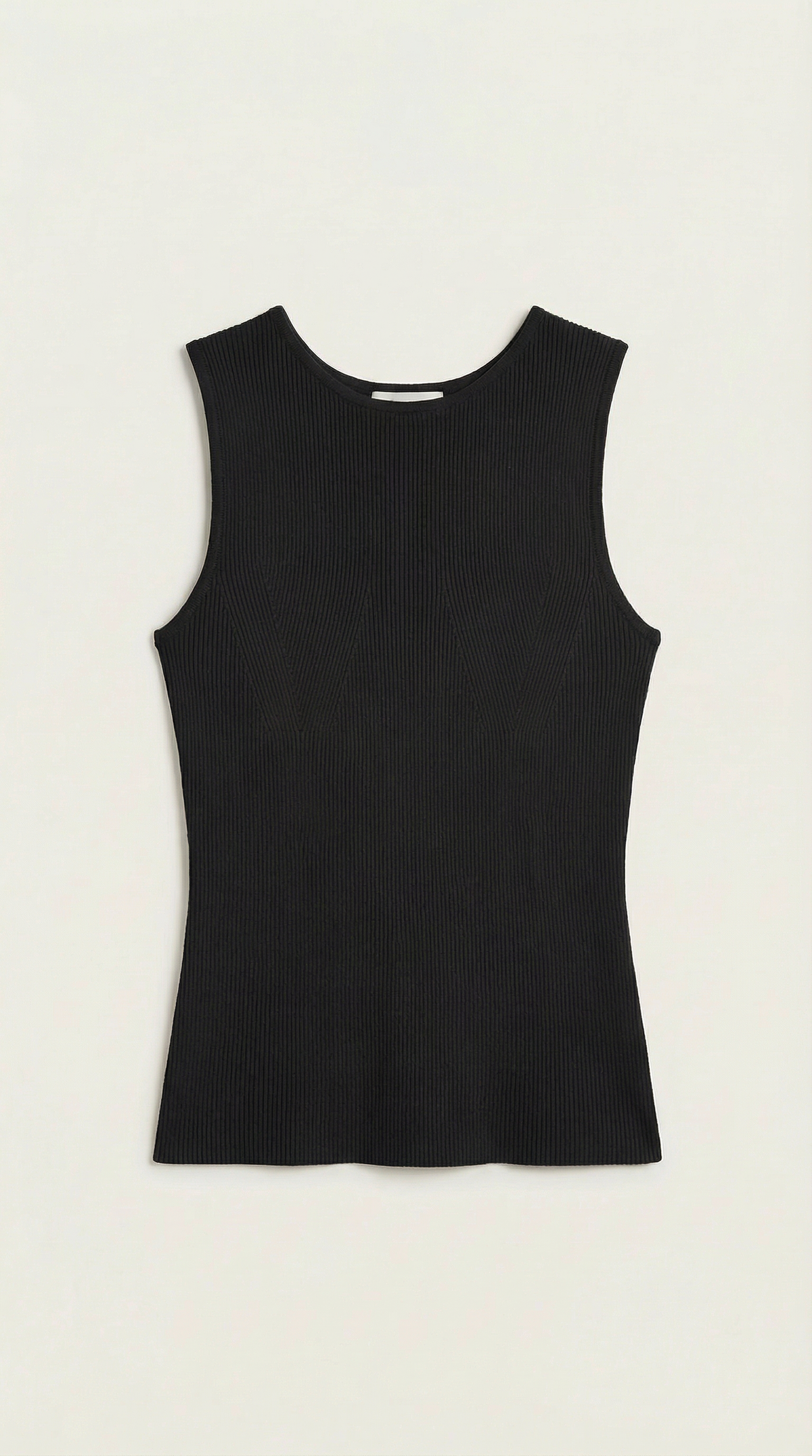 Tanktop aus Rippstrick mit Rundhalsausschnitt für Damen