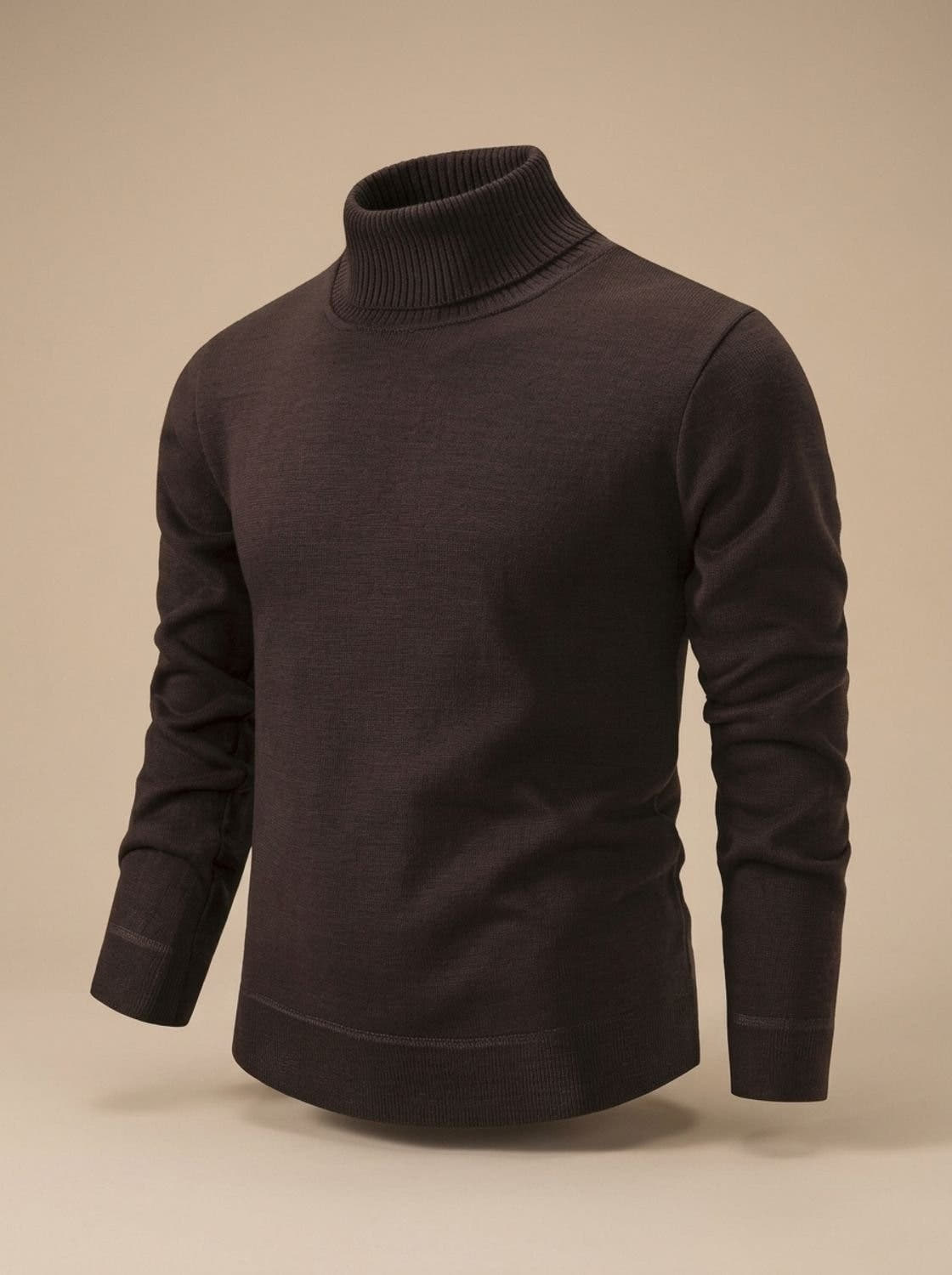 Rollkragenpullover Herren aus Feinstrick, Slim Fit für den Winter