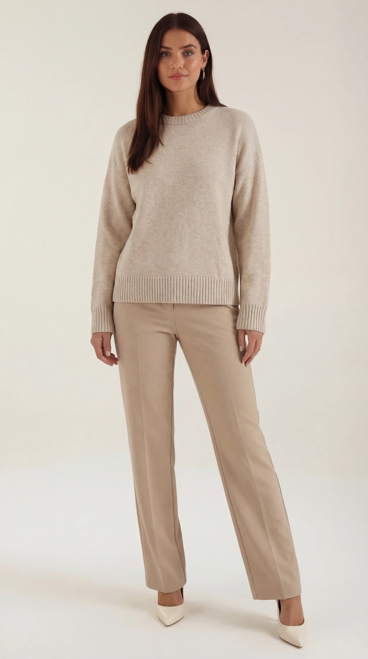 Pullover im Oversize-Schnitt mit Rippenabschlüssen für Damen