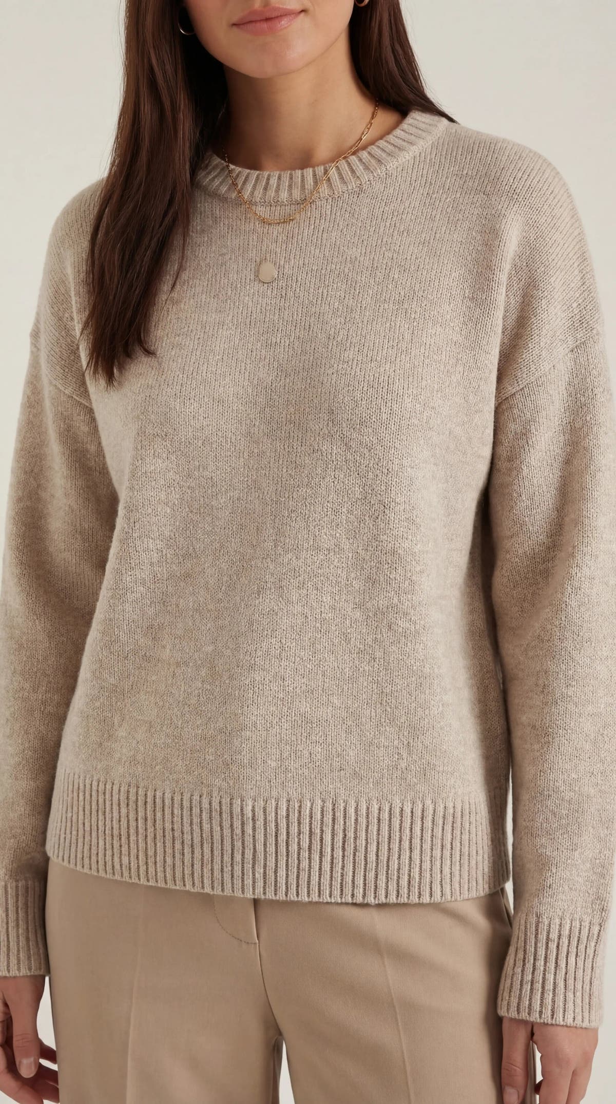 Pullover im Oversize-Schnitt mit Rippenabschlüssen für Damen