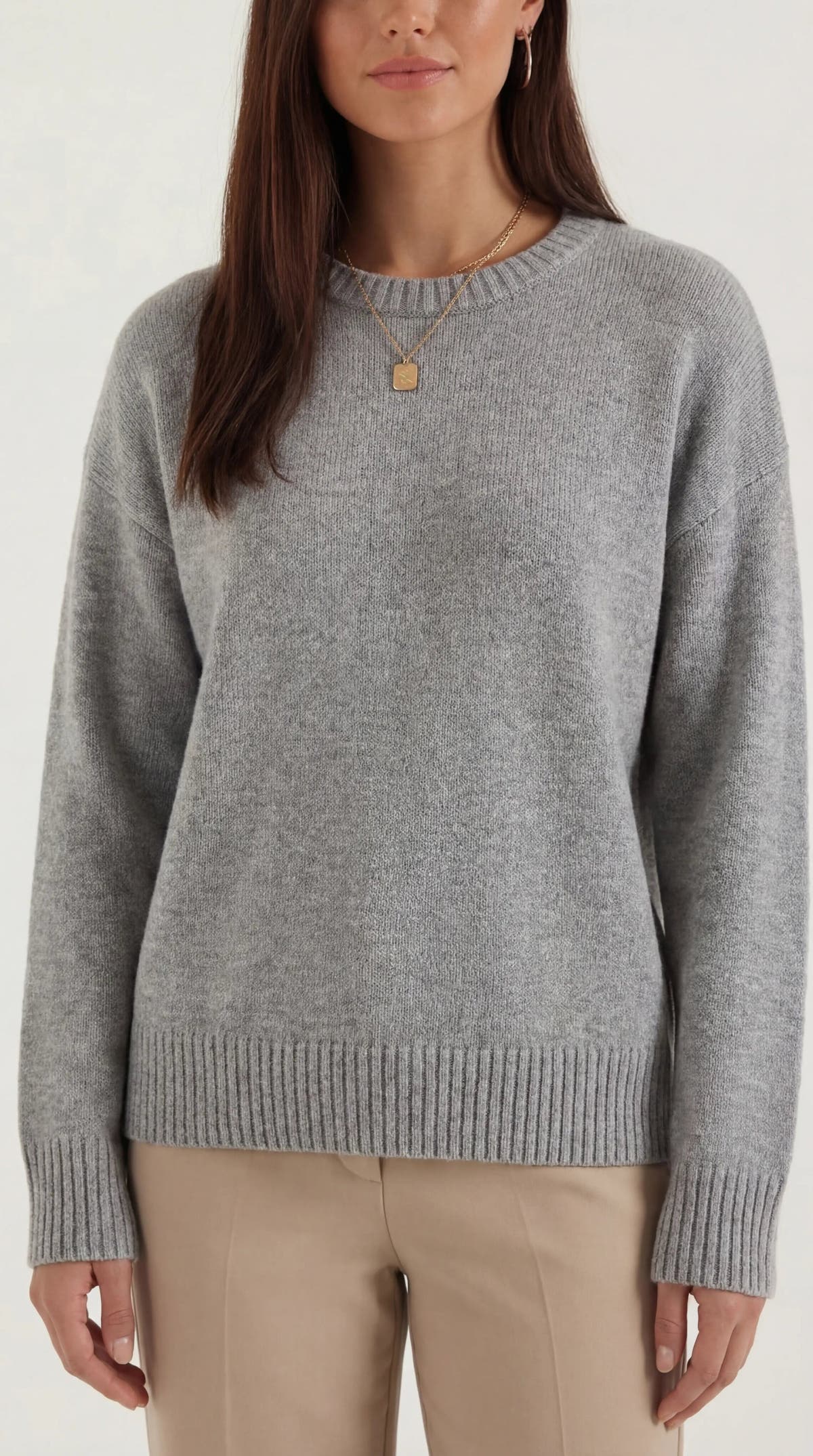 Pullover im Oversize-Schnitt mit Rippenabschlüssen für Damen
