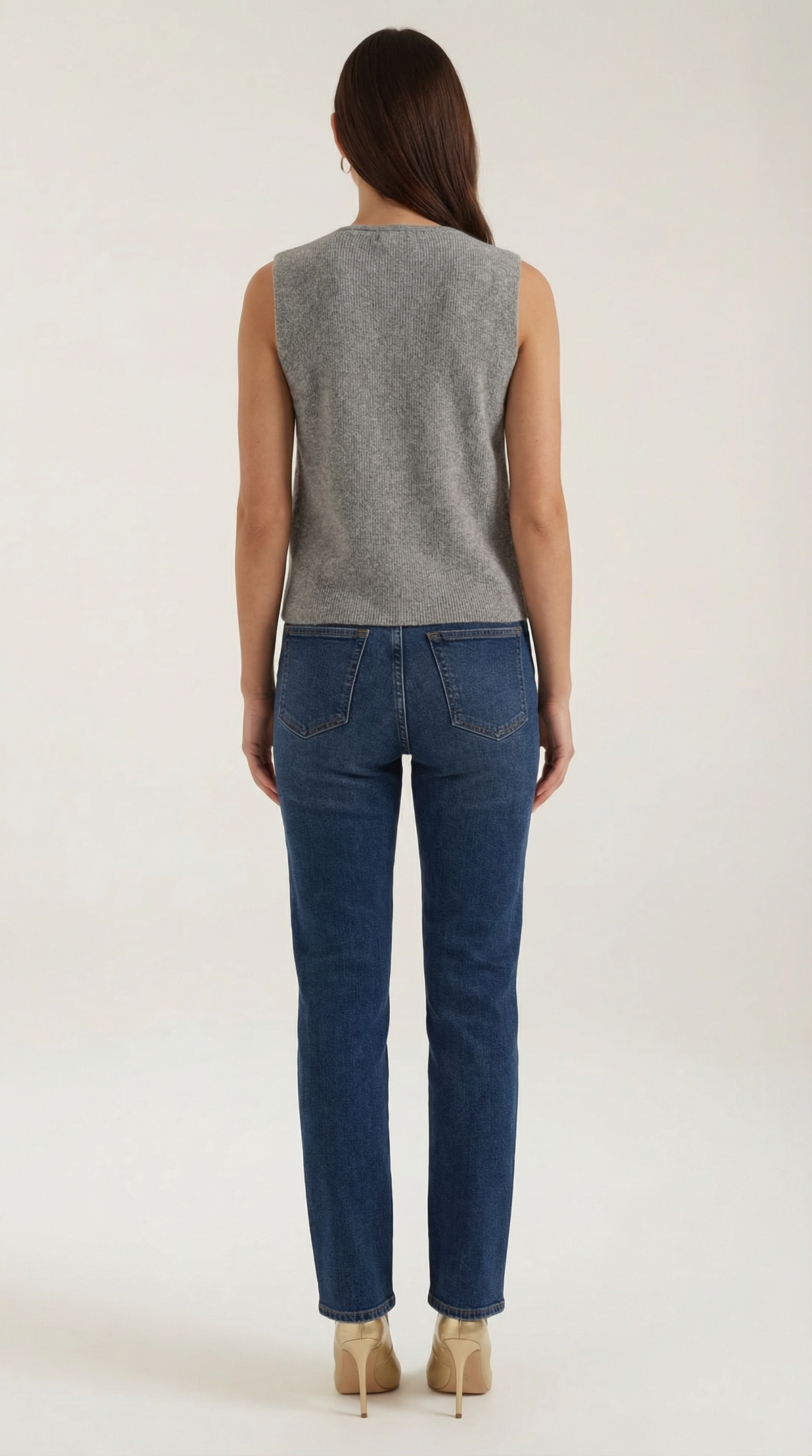 Oberteil aus Strick mit V-Ausschnitt und Cut-out für Damen