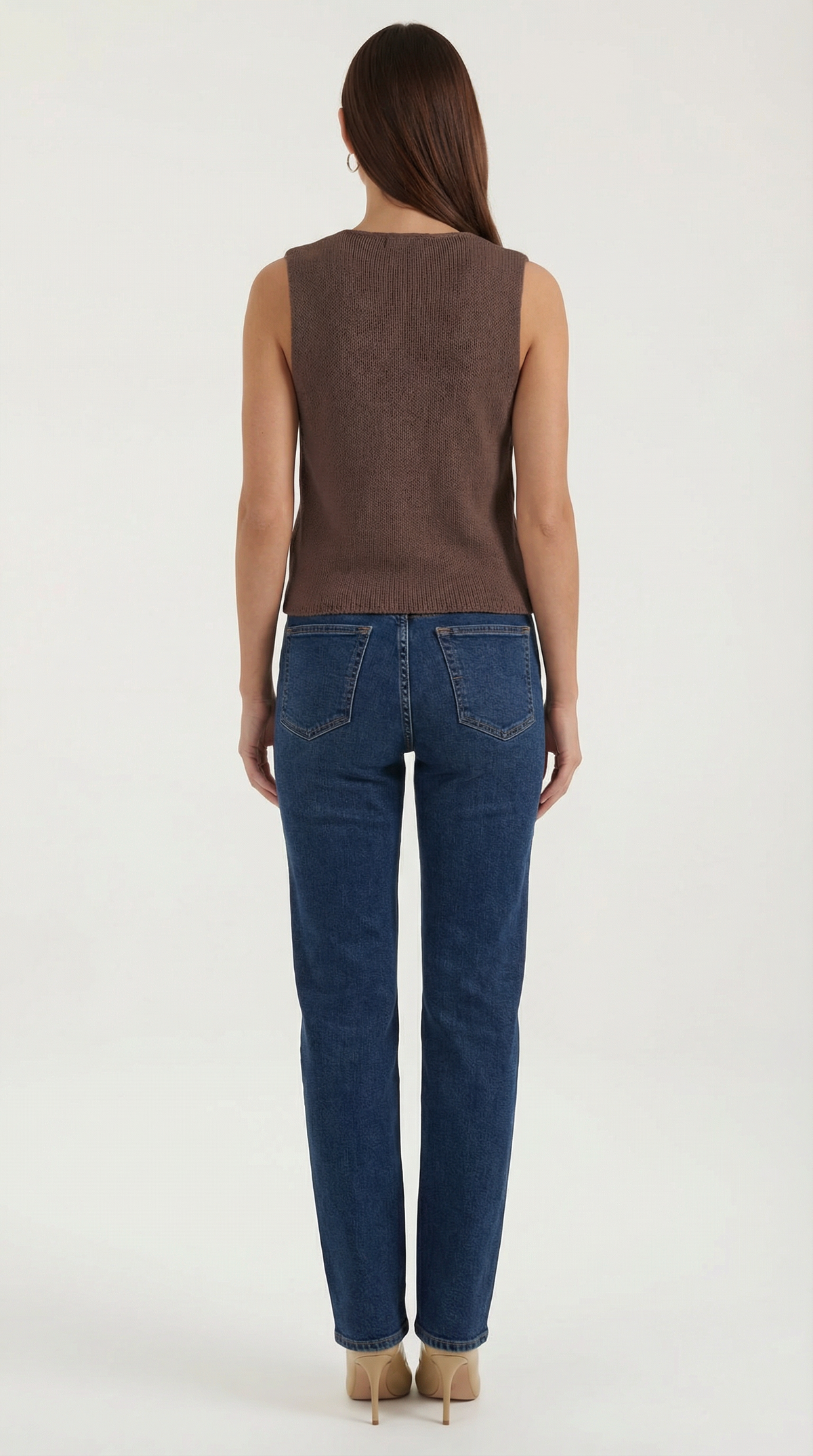 Oberteil aus Strick mit V-Ausschnitt und Cut-out für Damen