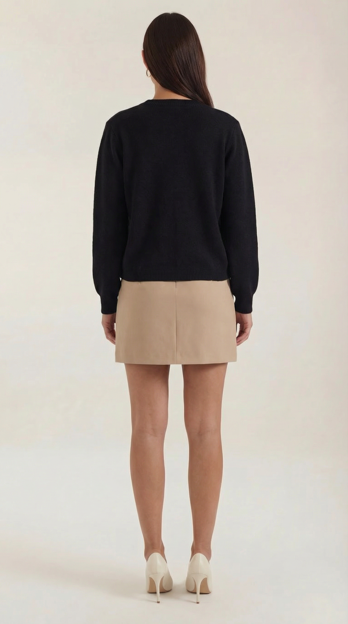Strickjacke mit Rundhalsausschnitt und Knopfleiste für Damen