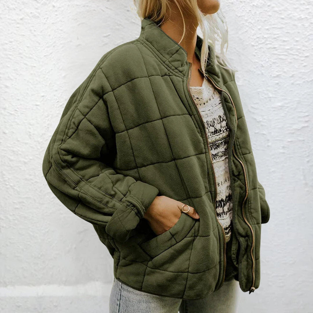 Steppjacke Damen wattiert, locker geschnitten für den Übergang