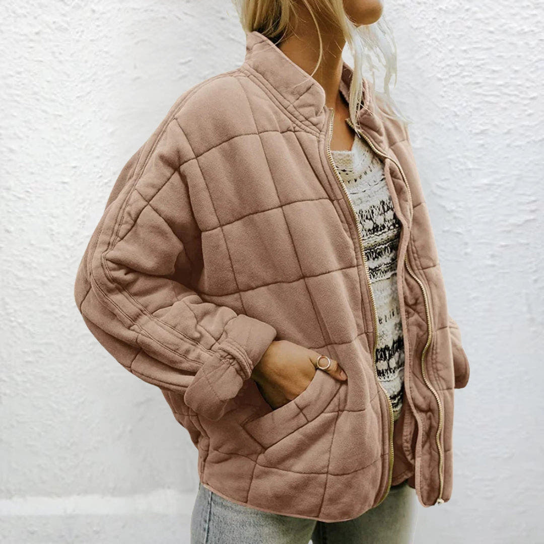 Steppjacke Damen wattiert, locker geschnitten für den Übergang