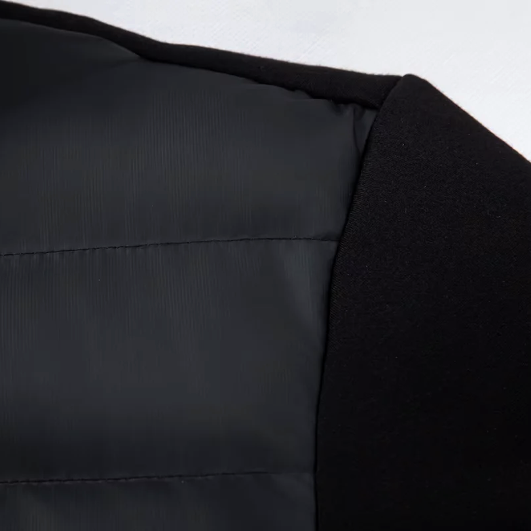 Steppjacke Herren wasserabweisend mit abnehmbarer Kapuze, hüftlang
