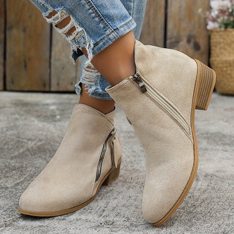 Stiefel Damen aus Kunstleder, orthopädisch und wasserabweisend