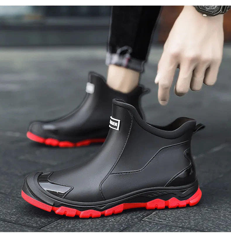Stiefel Herren aus Leder mit Profilsohle, klassischer Schnitt