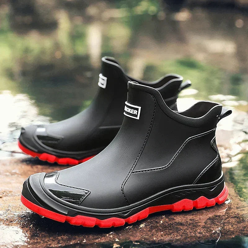 Stiefel Herren aus Leder mit Profilsohle, klassischer Schnitt