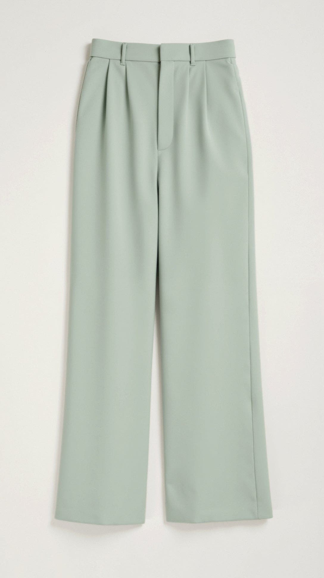 Stoffhose Damen hochtailliert mit weitem Bein und Bundfalten