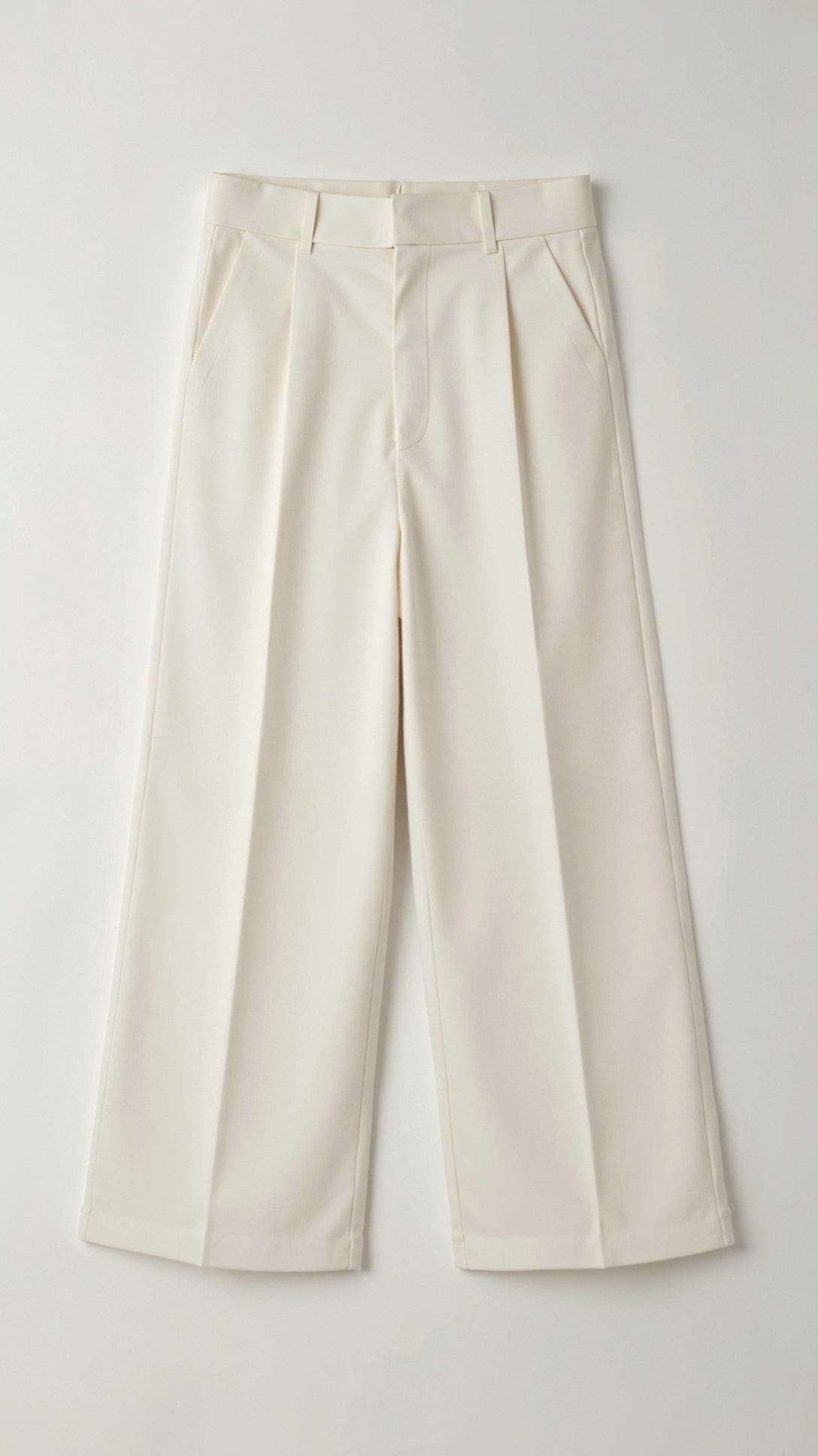 Stoffhose Damen hochtailliert mit weitem Bein und Bundfalten