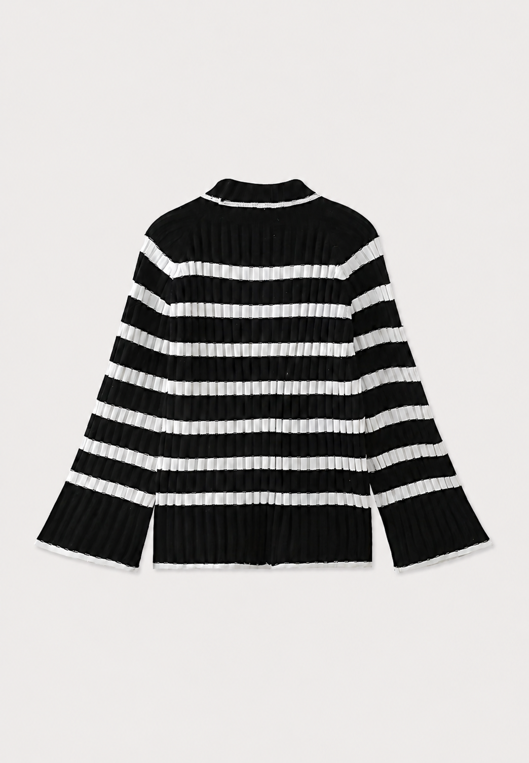 Strickkleid Damen kurz und locker mit Rollkragen, gestreift