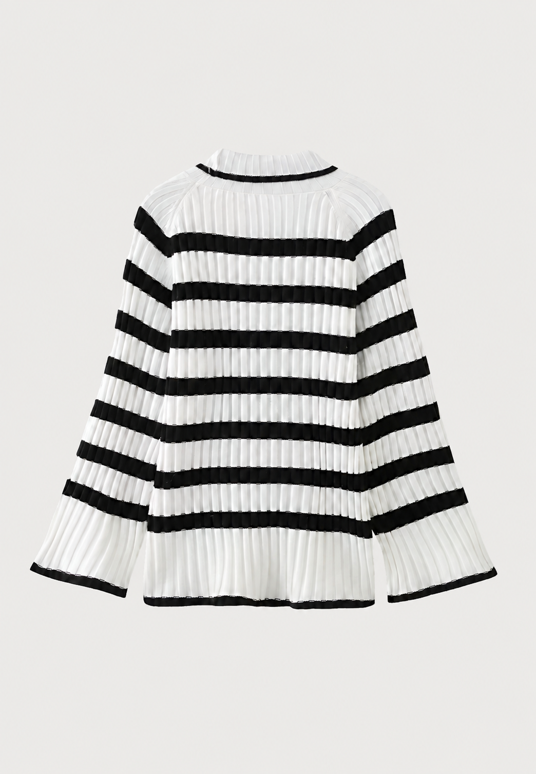 Strickkleid Damen kurz und locker mit Rollkragen, gestreift