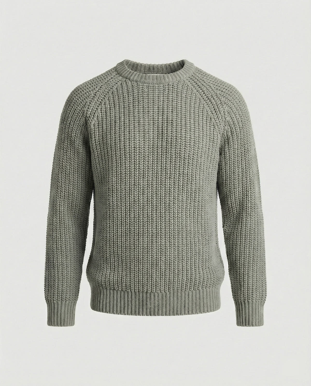Strickpullover Herren aus Baumwolle in Grobstrick mit Rundhalsausschnitt