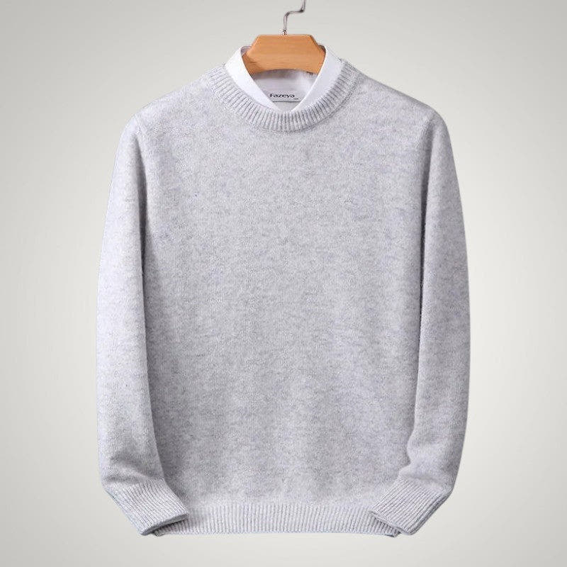 Strickpullover Herren mit Rundhalsausschnitt, normale Passform