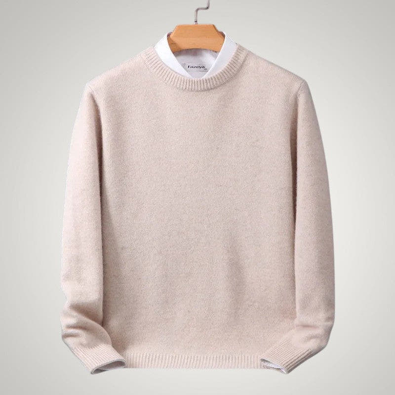 Strickpullover Herren mit Rundhalsausschnitt, normale Passform