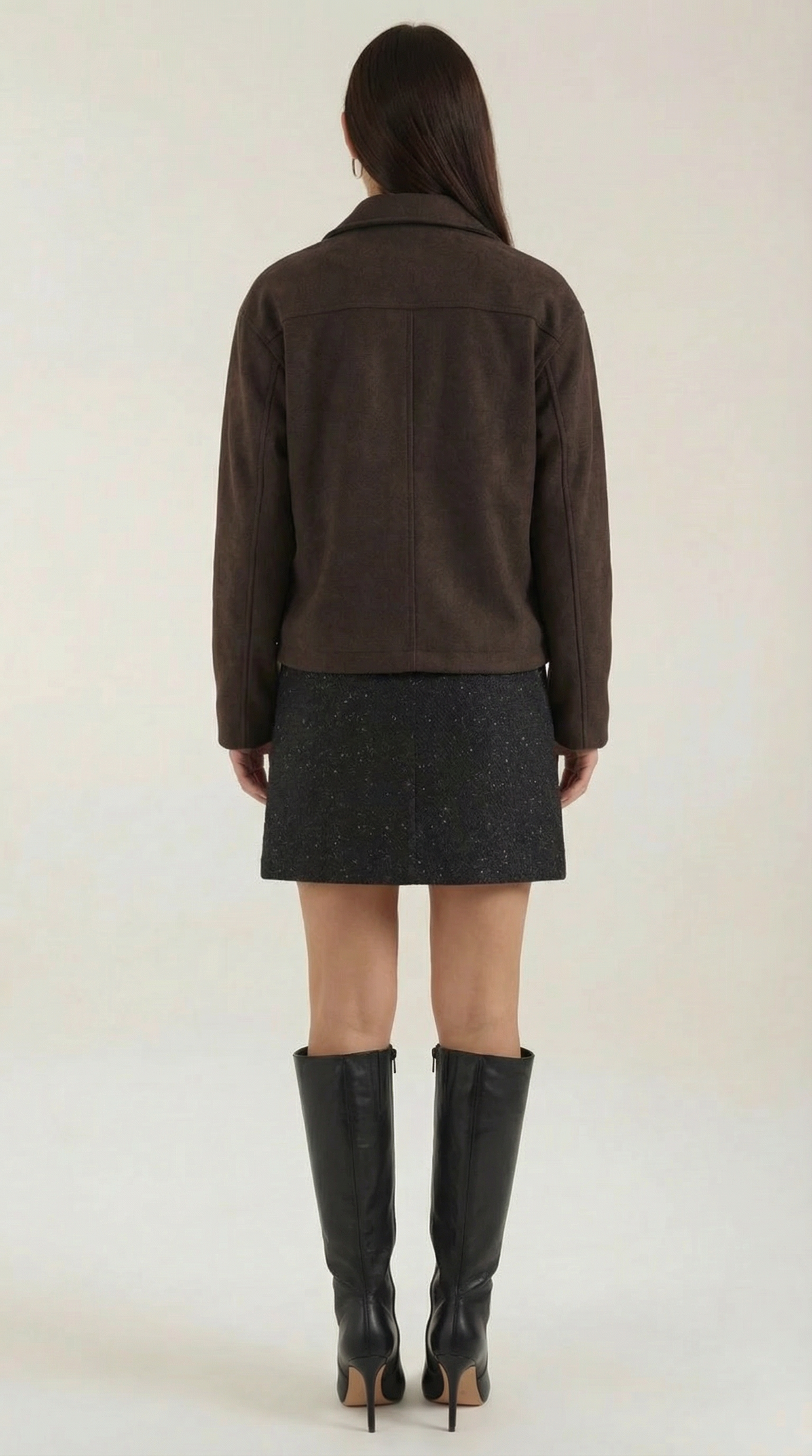 Jacke mit durchgehendem Reissverschluss, Kragen und Taschen für Damen