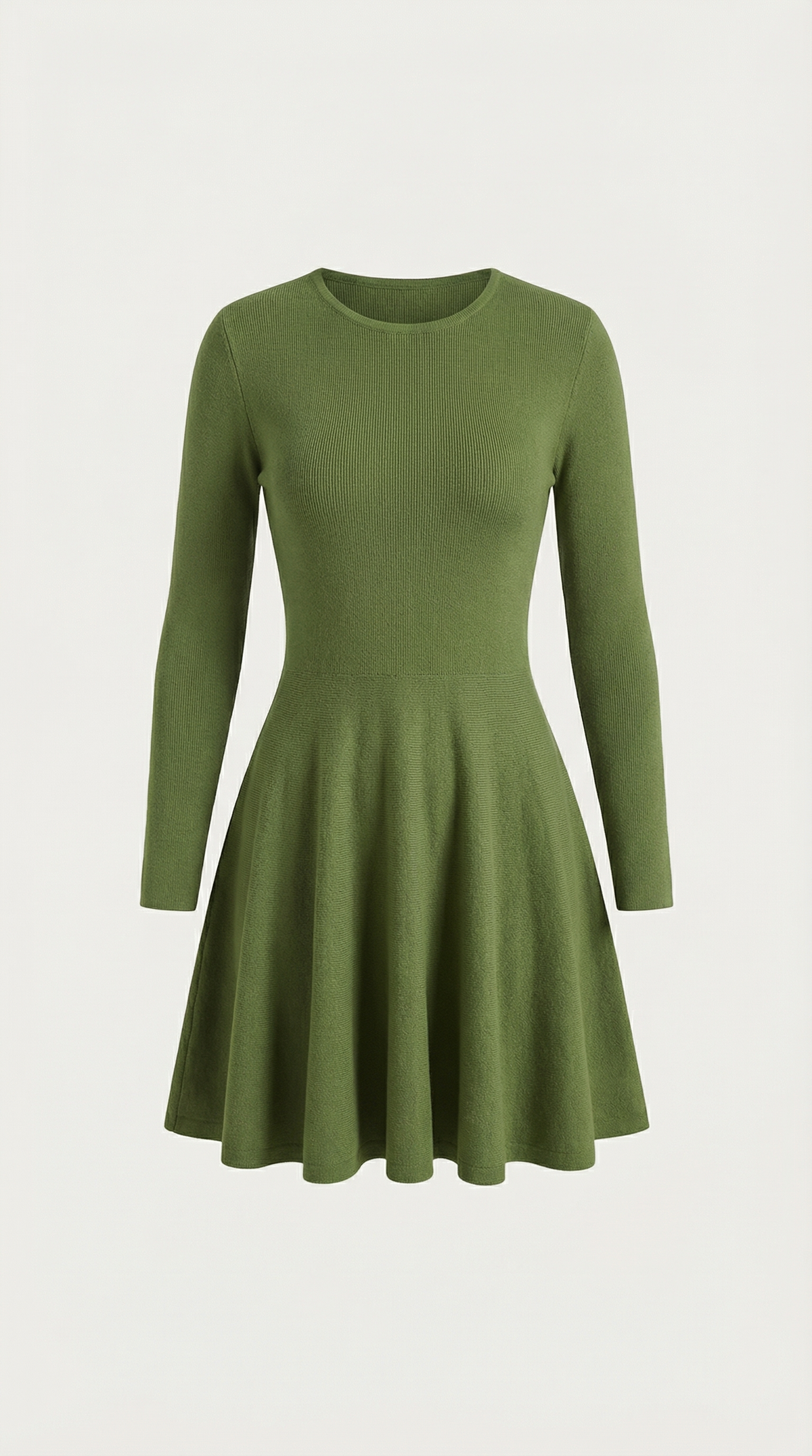Kurzes Kleid mit Plisseerock und Rundhalsausschnitt für Damen