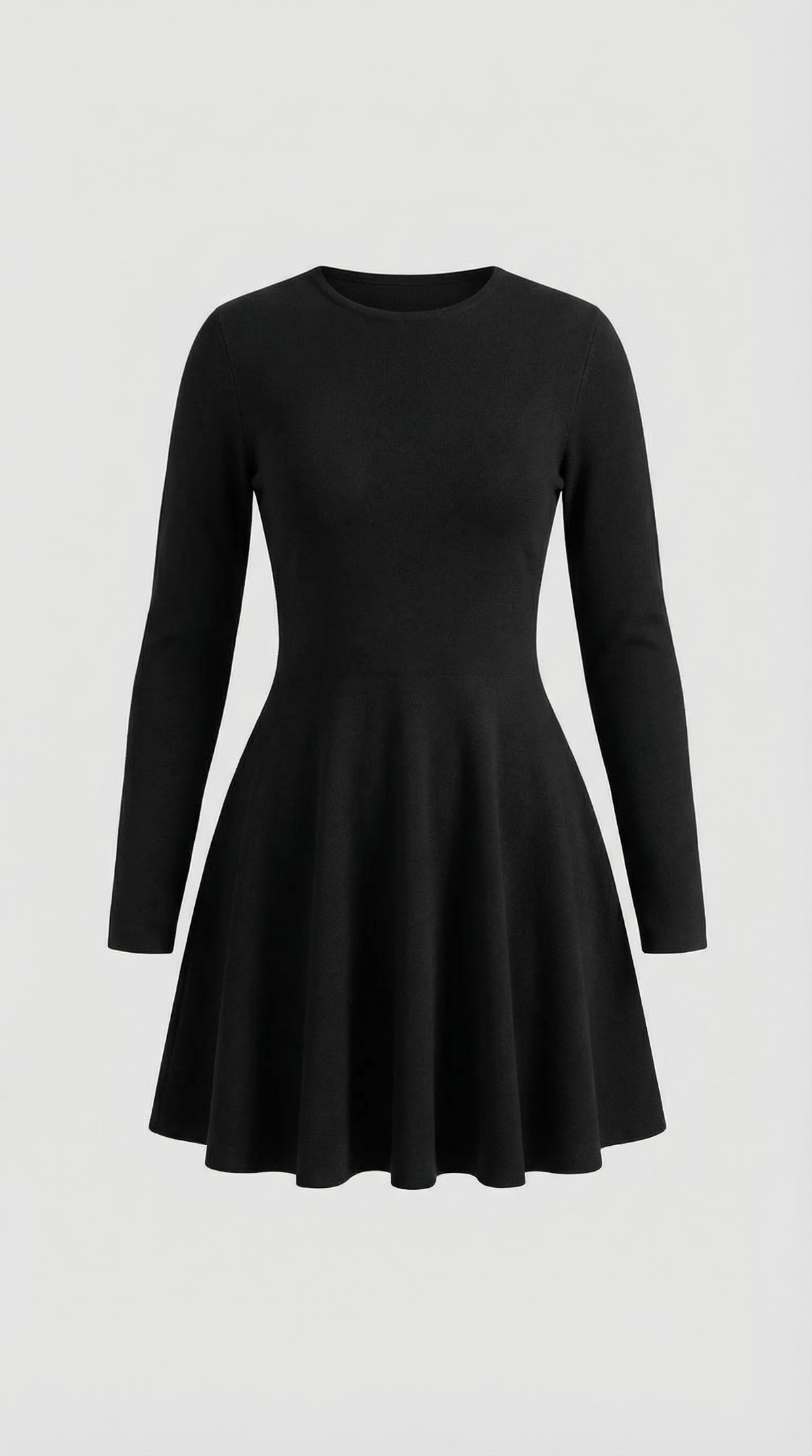 Kurzes Kleid mit Plisseerock und Rundhalsausschnitt für Damen