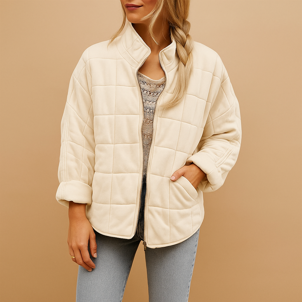 Steppjacke mit Karosteppung und Seitentaschen