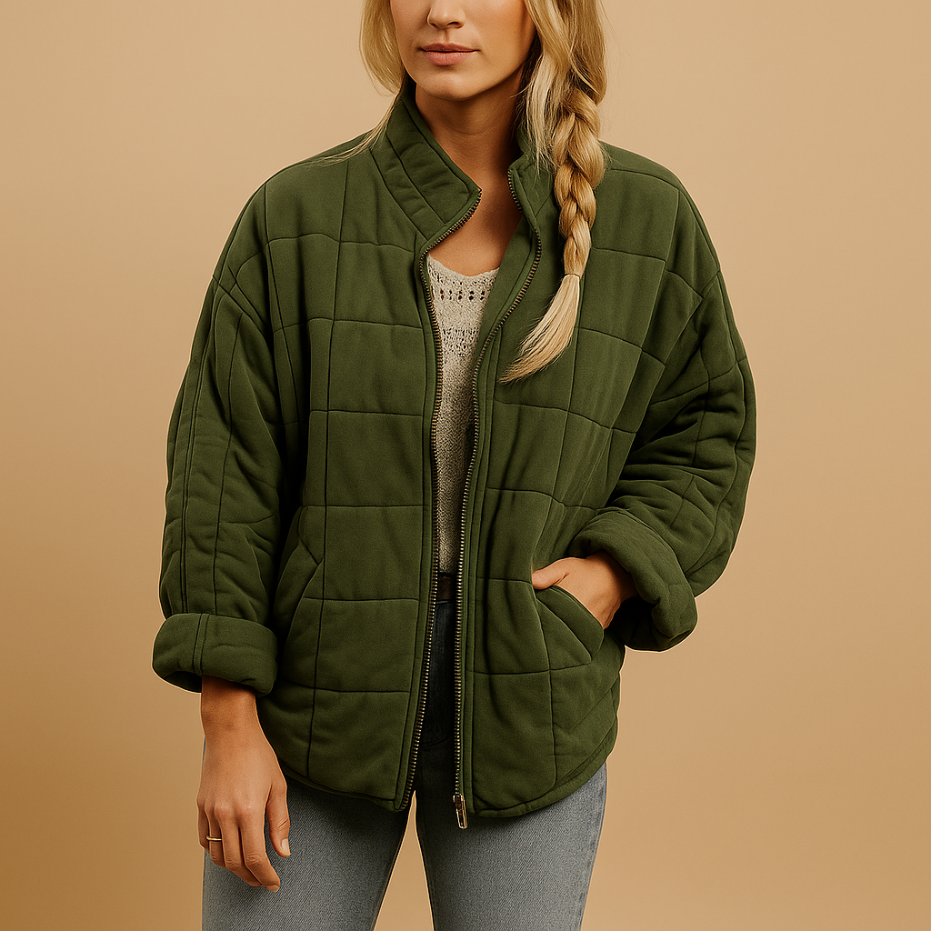 Steppjacke mit Karosteppung und Seitentaschen
