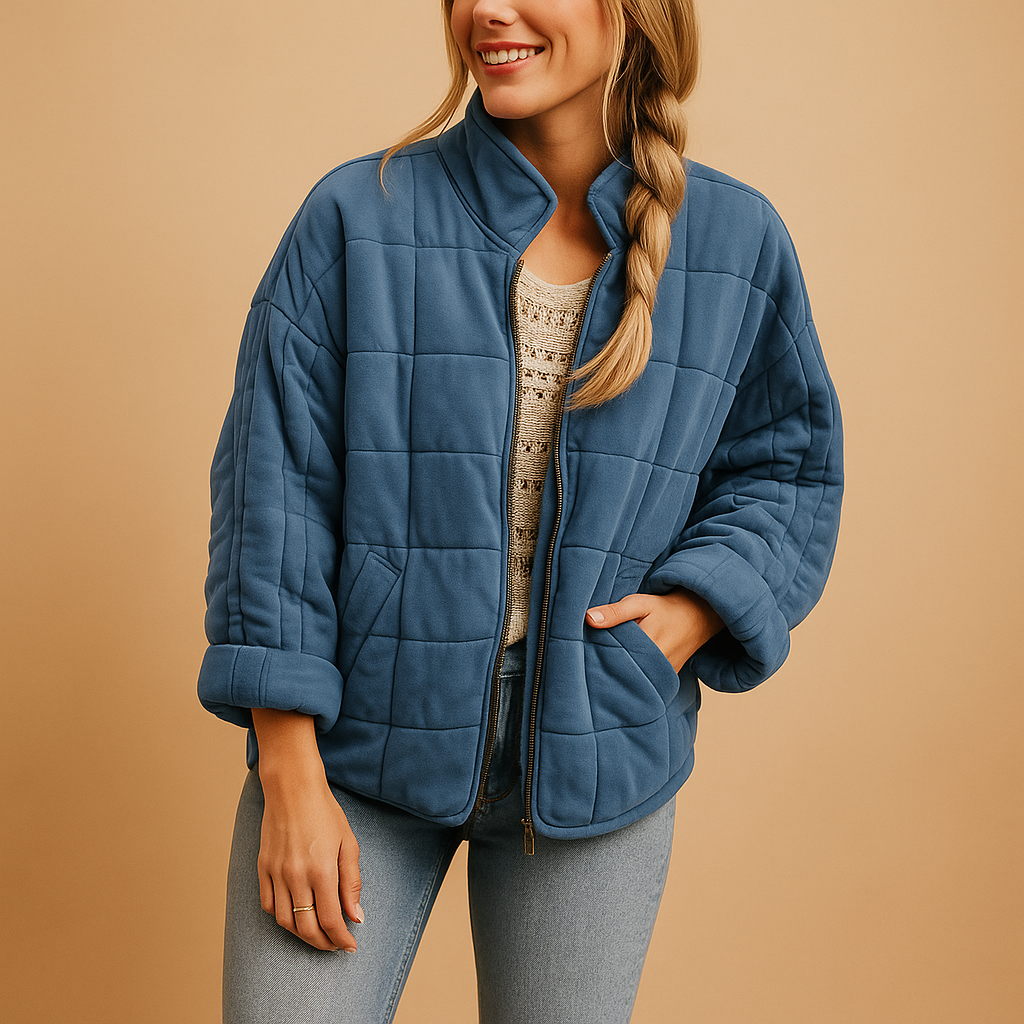 Steppjacke mit Karosteppung und Seitentaschen