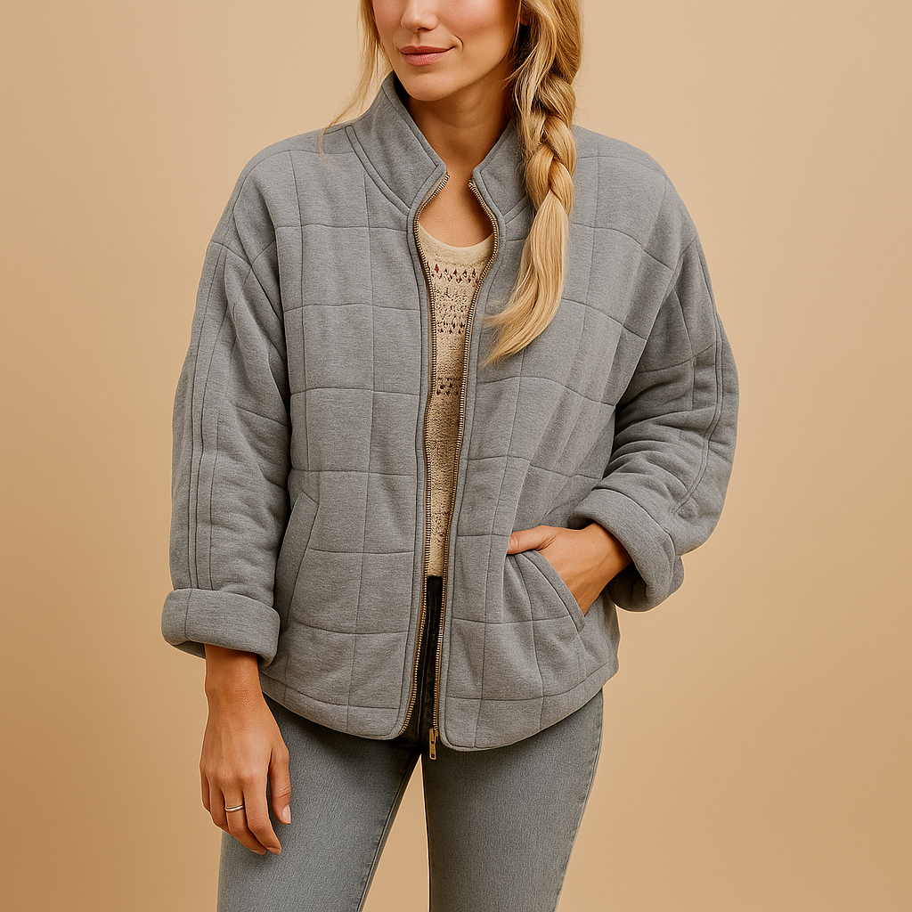 Steppjacke mit Karosteppung und Seitentaschen